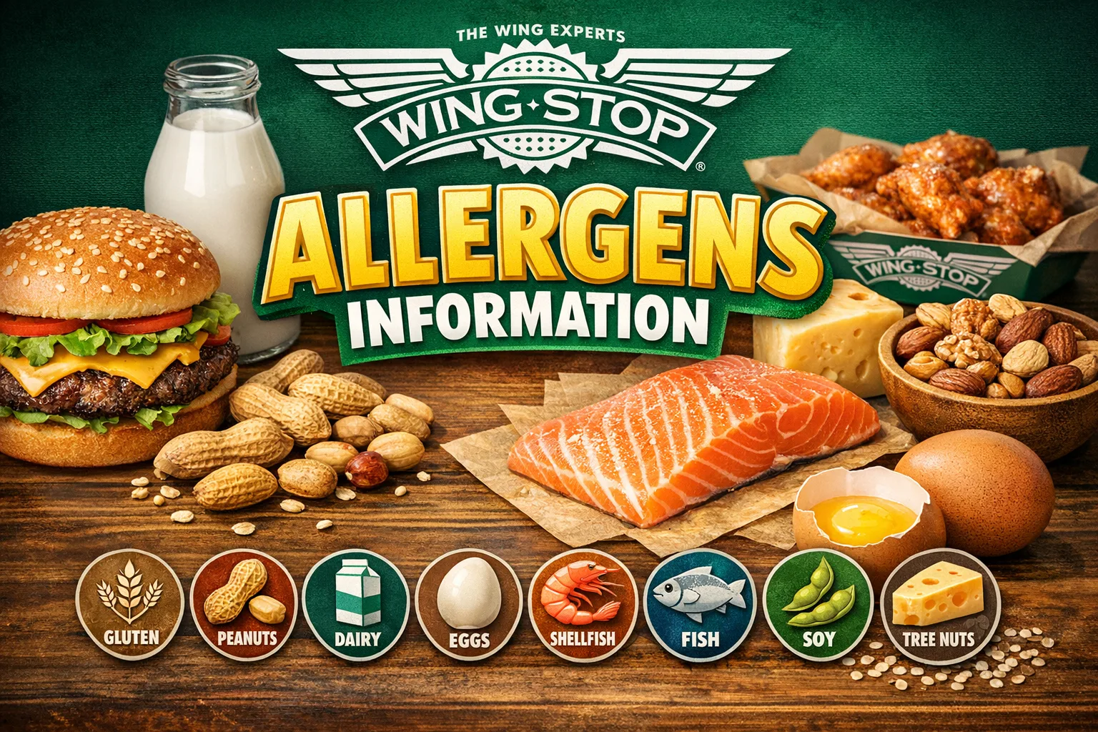 Wingstop allergen guide shown for ingredient verification