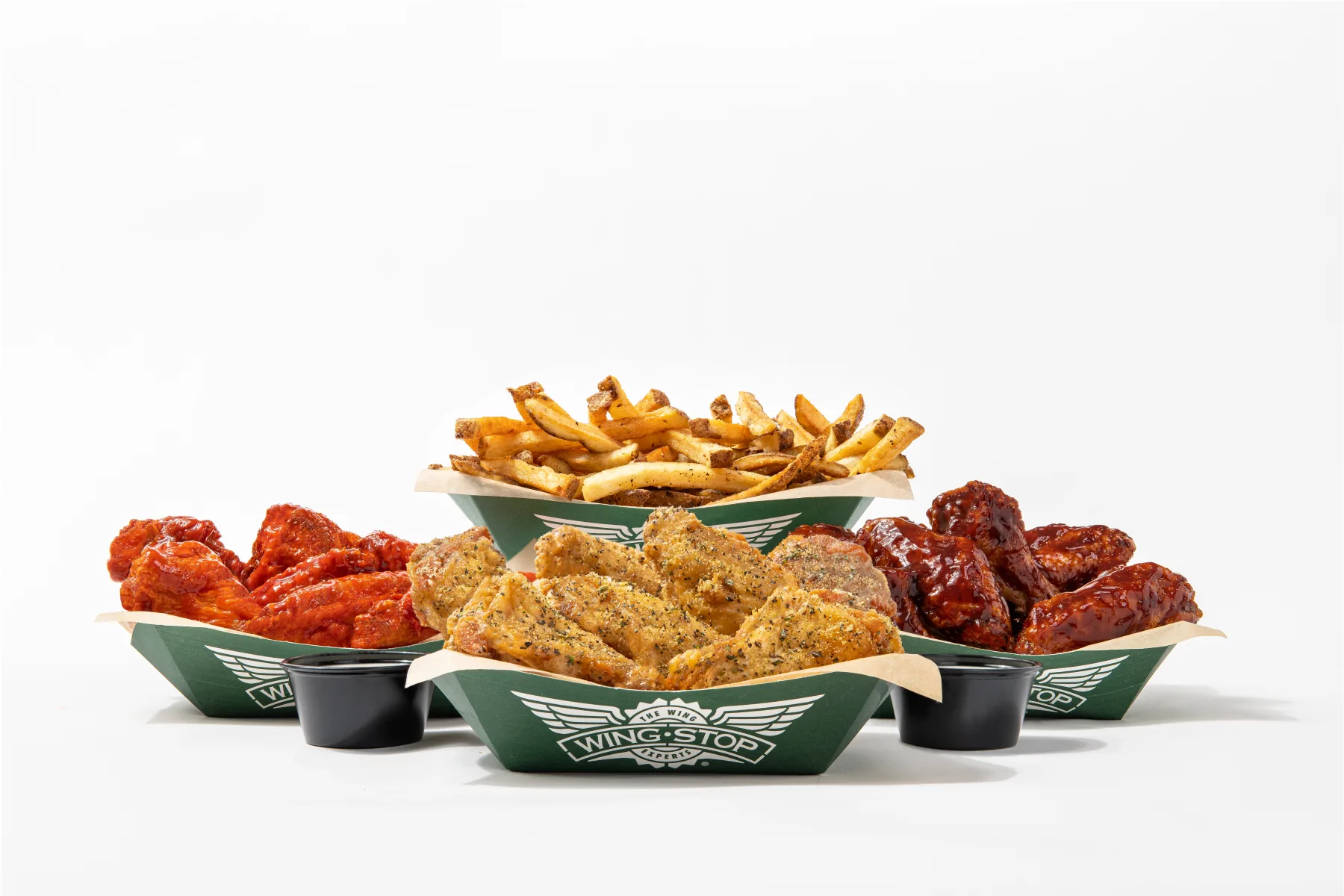 Official Wingstop bundle with wings, fries, dips and drinks